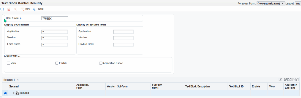 Text Block security 1