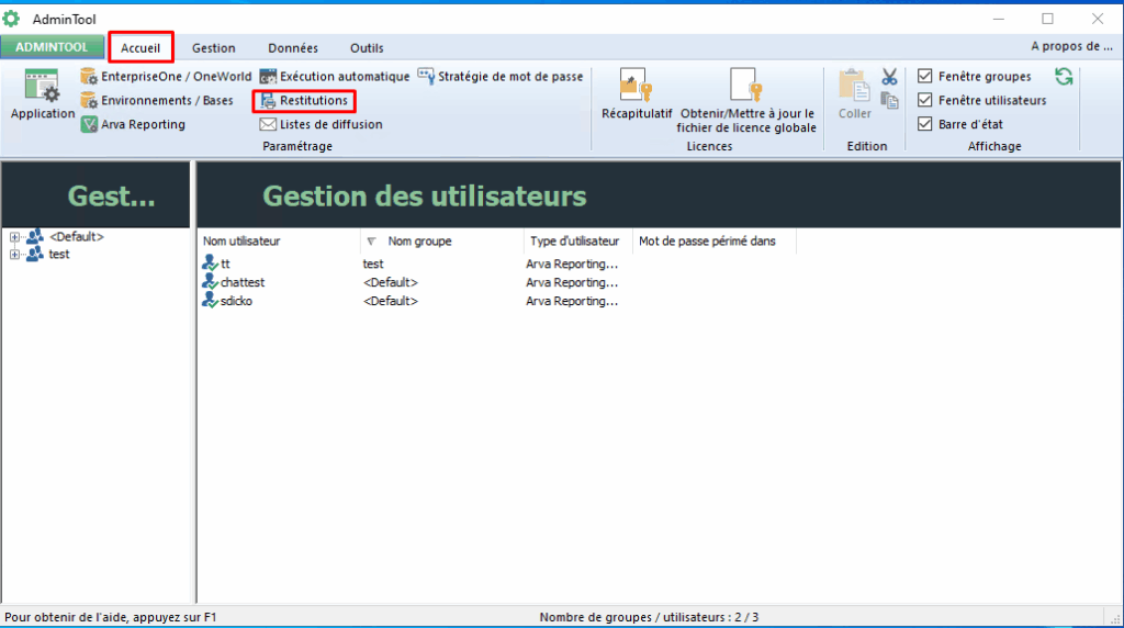 Gestion des fichiers de restitutions Version 1 (2)